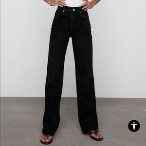 Zara Black Wide Leg Jeans